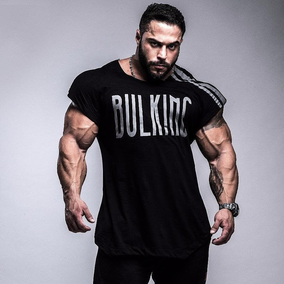 Mens Printed Muscle Fitness Sleeveless Vest Men's Loose Fitness T-Shirt