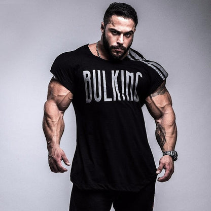 Mens Printed Muscle Fitness Sleeveless Vest Men's Loose Fitness T-Shirt
