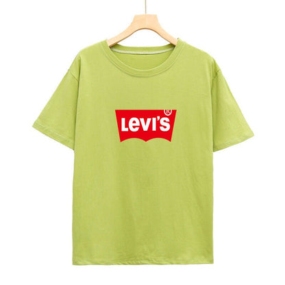 Loose Women Print Tops Short Sleeve Round Neck Casual Loose T Shirt short sleeve