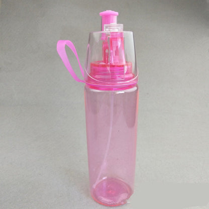 Mist 'N Sip Misting Water Bottle 2-in-1 Mist And Sip Function No Leak Pull Top Spout Sports Water Bottle Reusable Water Bottle - 20 oz