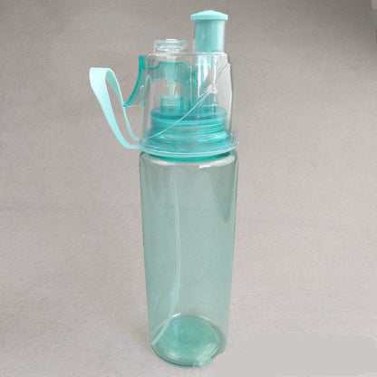 Mist 'N Sip Misting Water Bottle 2-in-1 Mist And Sip Function No Leak Pull Top Spout Sports Water Bottle Reusable Water Bottle - 20 oz
