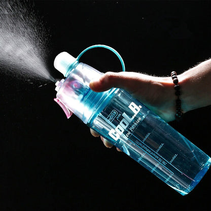 Sports Water Plastic Bottle Outdoor Creative Mist Spray Leak Proof  Drinking Cup
