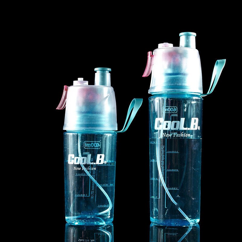 Sports Water Plastic Bottle Outdoor Creative Mist Spray Leak Proof  Drinking Cup