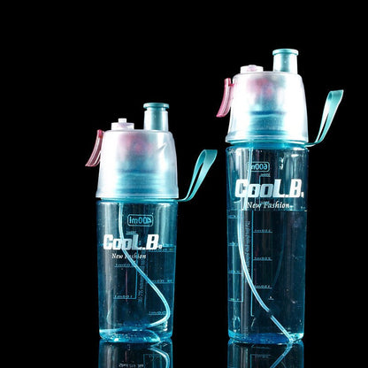 Sports Water Plastic Bottle Outdoor Creative Mist Spray Leak Proof  Drinking Cup
