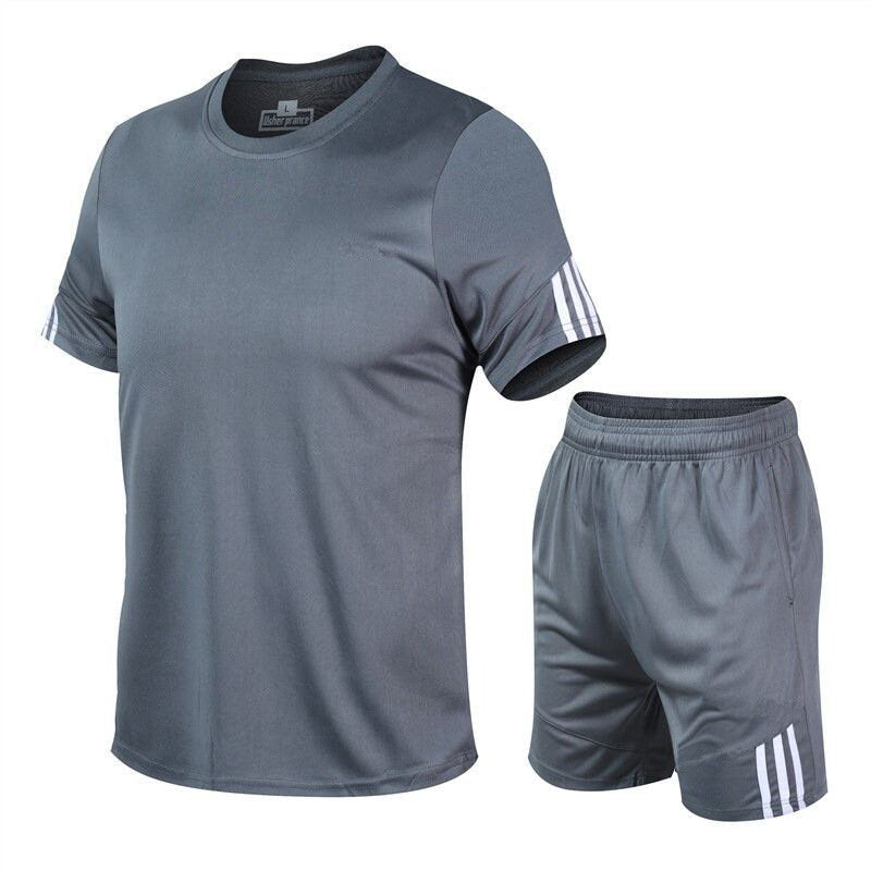 Mens Sports Quick Drying Two Piece Track Suit Gym Set