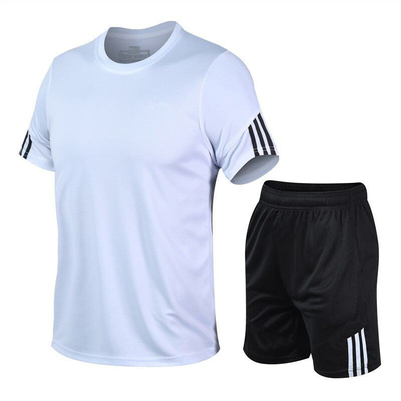 Mens Sports Quick Drying Two Piece Track Suit Gym Set