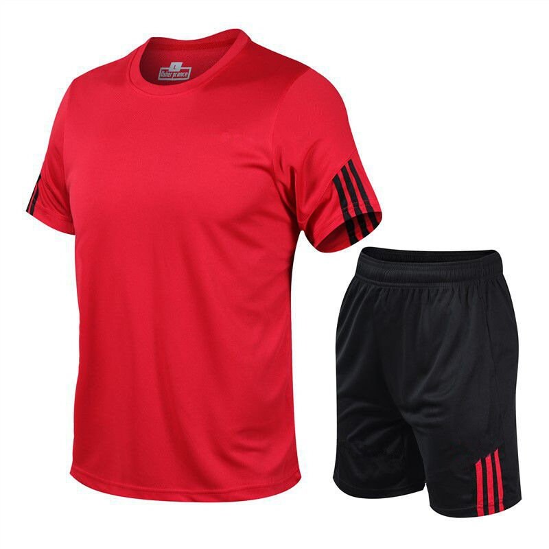 Mens Sports Quick Drying Two Piece Track Suit Gym Set