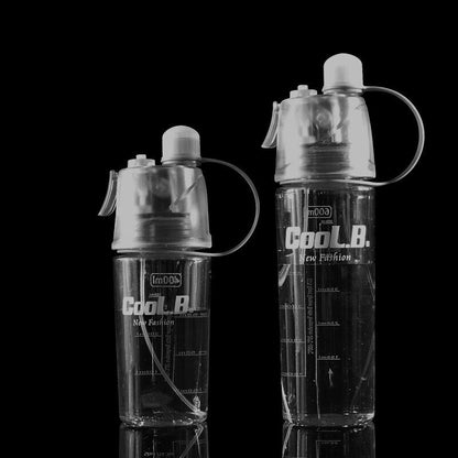Sports Water Plastic Bottle Outdoor Creative Mist Spray Leak Proof  Drinking Cup