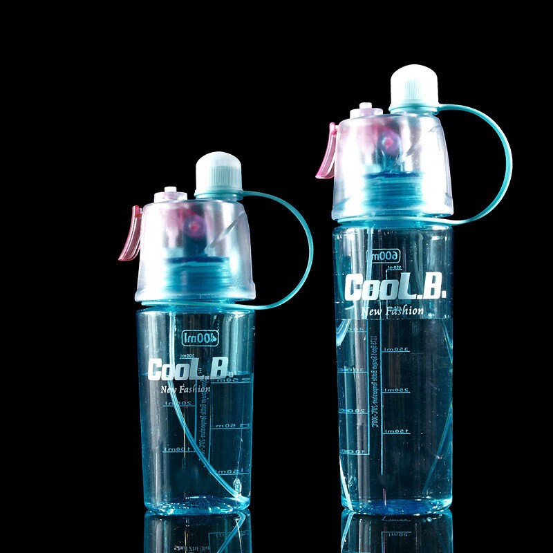 Sports Water Plastic Bottle Outdoor Creative Mist Spray Leak Proof  Drinking Cup