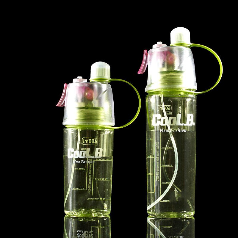 Sports Water Plastic Bottle Outdoor Creative Mist Spray Leak Proof  Drinking Cup