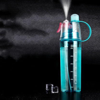 Sports Water Plastic Bottle Outdoor Creative Mist Spray Leak Proof  Drinking Cup