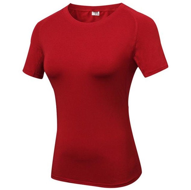 Womens Quick Dry Short Sleeve Moisture Wicking Athletic Shirts Sizes S-2XL