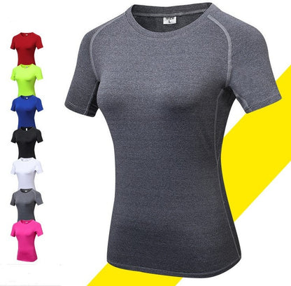 Womens Quick Dry Short Sleeve Moisture Wicking Athletic Shirts Sizes S-2XL