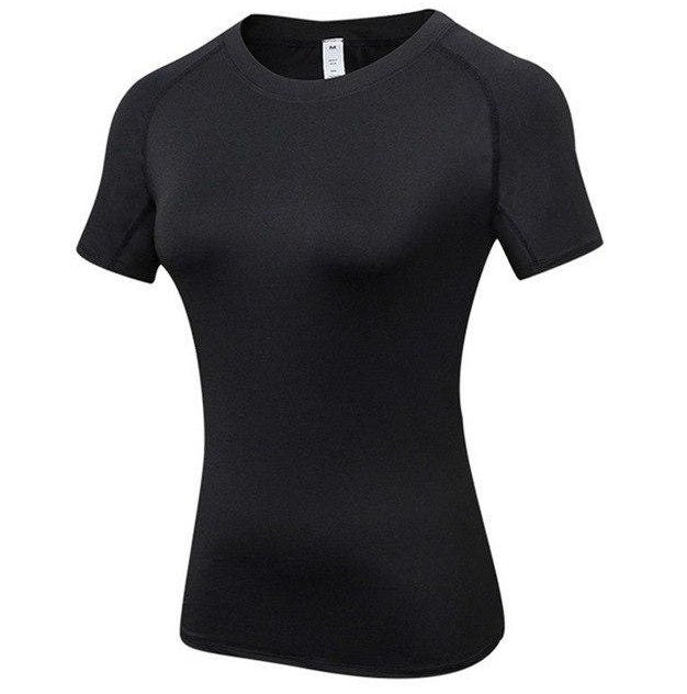 Womens Quick Dry Short Sleeve Moisture Wicking Athletic Shirts Sizes S-2XL