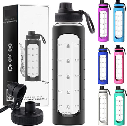 Fashionable Sports Water Bottle With Large Capacity Cleaning Brush