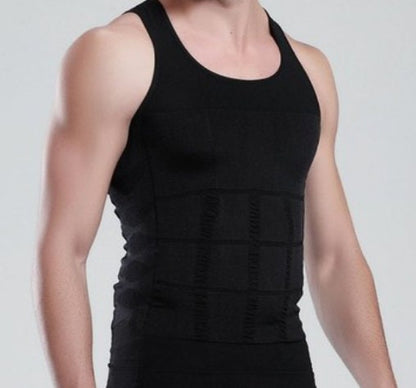 Men Slim Body Lift Shaper BELLY BUSTER Tank Top Slimming Undershirt Body Shaper