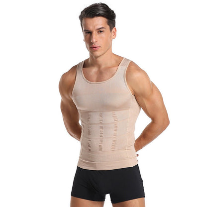 Men Slim Body Lift Shaper BELLY BUSTER Tank Top Slimming Undershirt Body Shaper
